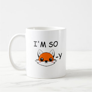 Café Estou tão sensual caneca, caneca de raposa engraça
