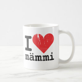 Café Eu amo a caneca branca clássica de Mämmi