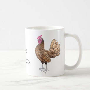 Café Eu amo a caneca da galinha anã de Sebright das