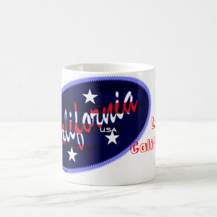 Café Eu amo a caneca de Califórnia
