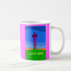 Café Eu amo a caneca de Erie