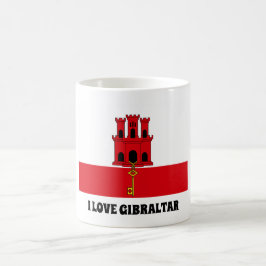 Café Eu amo a caneca de Gibraltar
