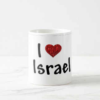 Café Eu amo a caneca de Israel