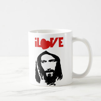 Café Eu amo a caneca de Jesus