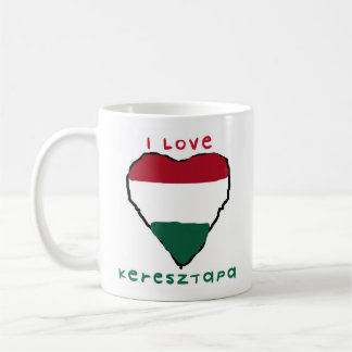 Café Eu amo a caneca de Keresztapa