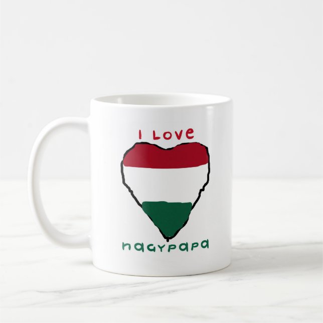 Café Eu amo a caneca de Nagypapa (Esquerda)