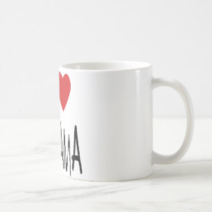 Café Eu amo a caneca de obama