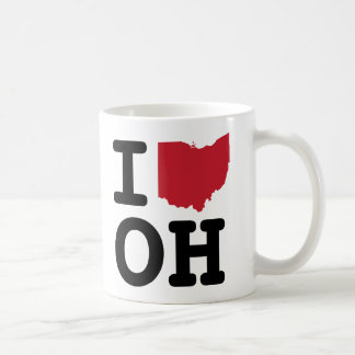 Café Eu amo a caneca de Ohio