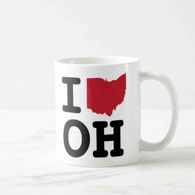 Café Eu amo a caneca de Ohio (Direita)