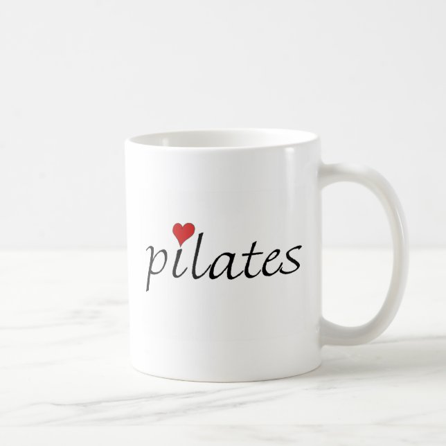 Café Eu amo a caneca de Pilates (Direita)