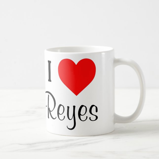 Café Eu amo a caneca de Reyes (Direita)