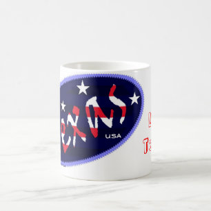 Café Eu amo a caneca de Texas