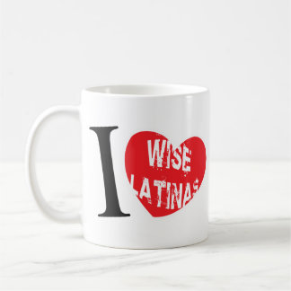 Café Eu amo a caneca sábia do sotomayor de latina