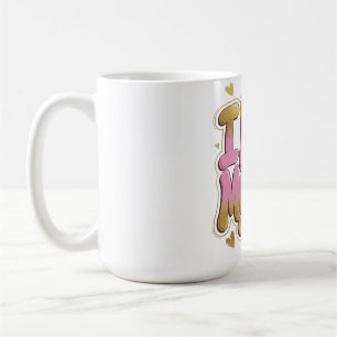 Café Eu Amo a Mim Caneca com Design de Gradiente de A