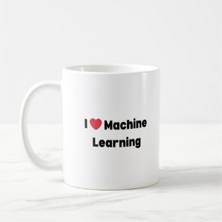 Café Eu Amo Caneca de Aprendizado de Máquina – Presente