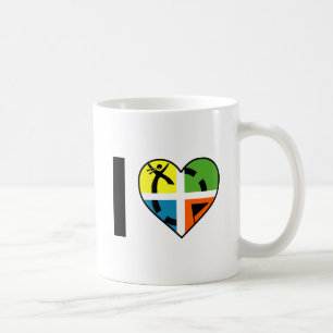 Café Eu Amo Caneca Engraçada de Geocaching