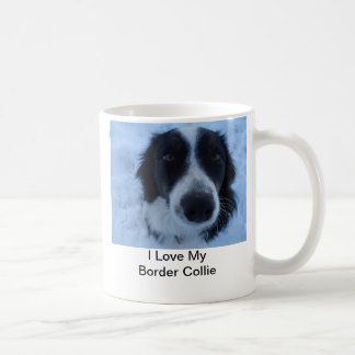 Café Eu amo minha caneca de border collie