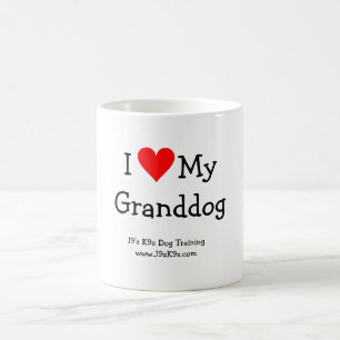 Café Eu amo minha caneca de Granddog
