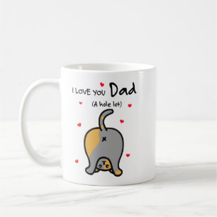 Café Eu amo sua camisa de caneca pai