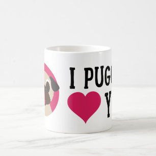 Café Eu amor de Puggin você Fawn a caneca do Pug
