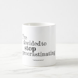 Café Eu decidi parar de procrastinar a caneca