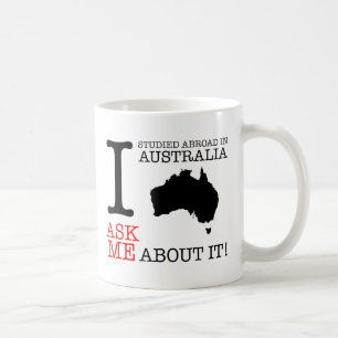 Café Eu estudo no exterior na caneca de Austrália!