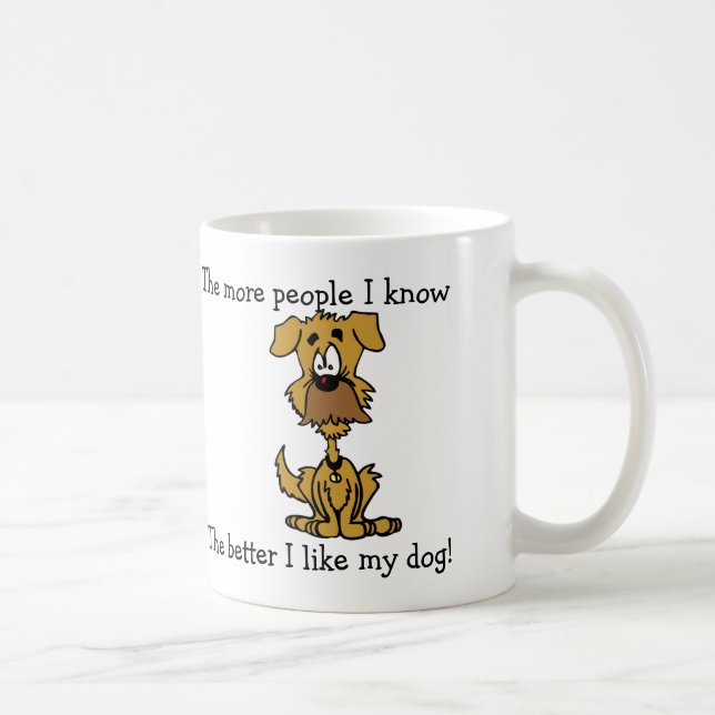 Café Eu gosto de minha caneca do cão (Direita)