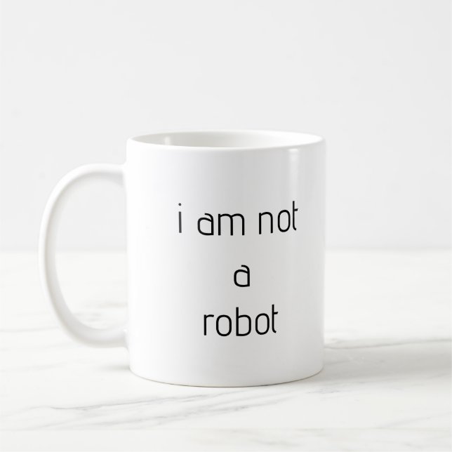 Café eu não sou uma caneca de robô (Esquerda)