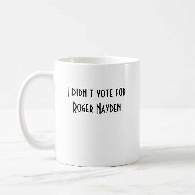 Café Eu não votei para a caneca de Roger (Esquerda)