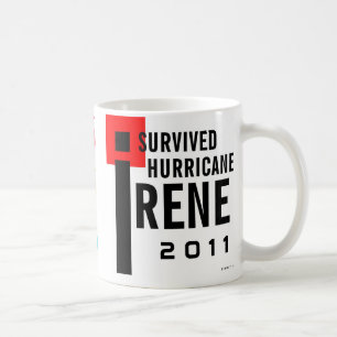 Café Eu sobrevivi à caneca de Irene do furacão