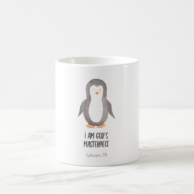 Café Eu sou a Obra-Prima de Deus Caneca Versículo da Bí (Centro)