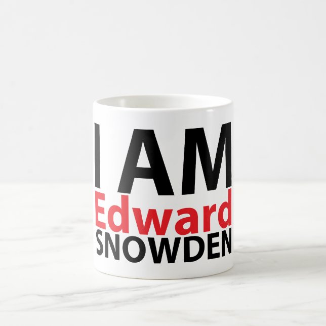 Café Eu sou caneca de Edward Snowden (Centro)
