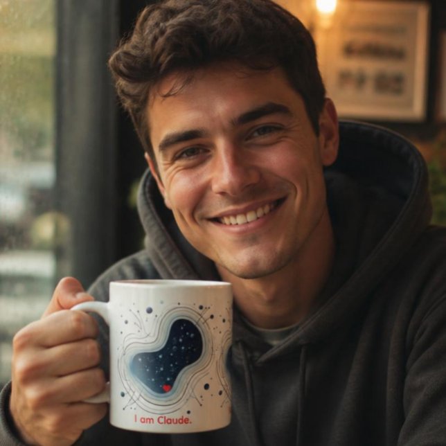Café Eu Sou Claude. Caneca de presente para nerds (Criador carregado)