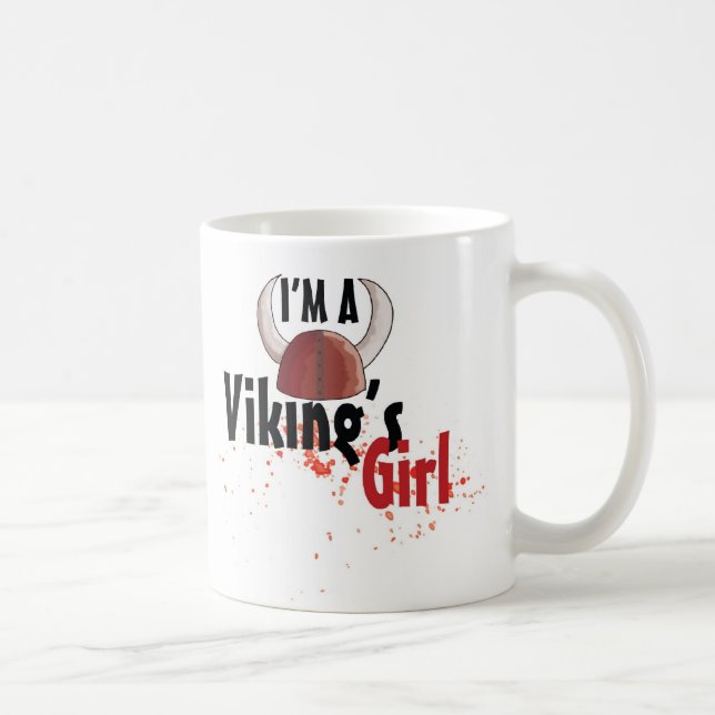 Café Eu sou uma menina de Viking - caneca (Direita)