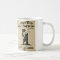 Eu te amo caneca de Califórnia