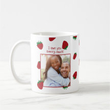 Eu Te Amo Muito Morango Caneca de Foto