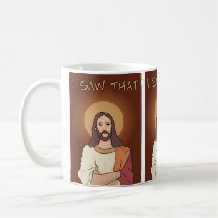 Café "Eu vi que" caneca de Jesus