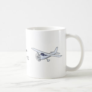 Café Eu voei a caneca de cessna 172