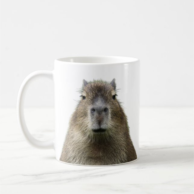 Café Expressão engraçada e fofa da caneca de capybara (Esquerda)