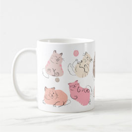 Café Expressões de gatos caneca impressa