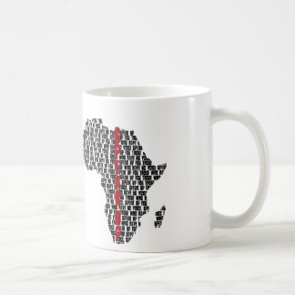 Café Fale acima do ` da caneca de África