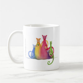 Café Família misturada de 5, caneca da arte da aguarela