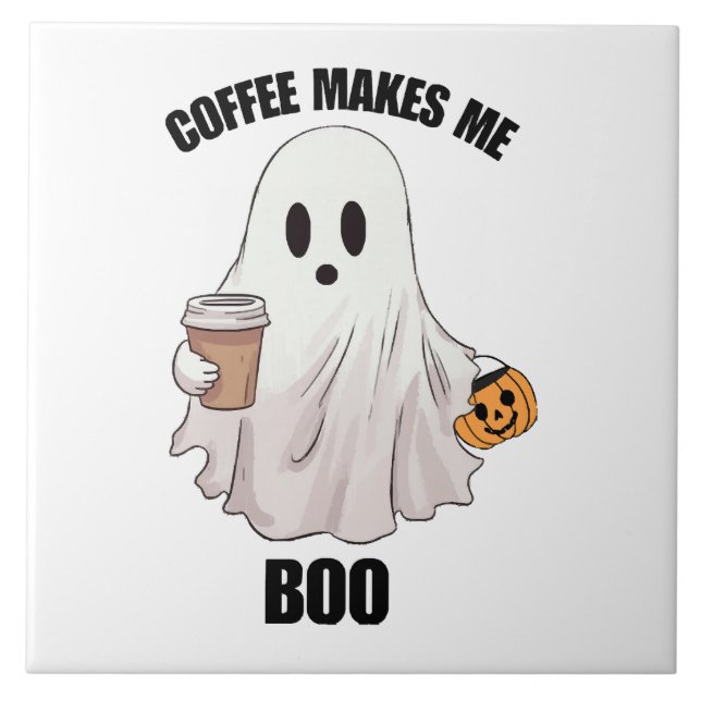 Café Fantasma Halloween Engraçado  (Frente)