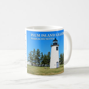 Café Farol da ilha da ameixa, caneca de Massachusetts