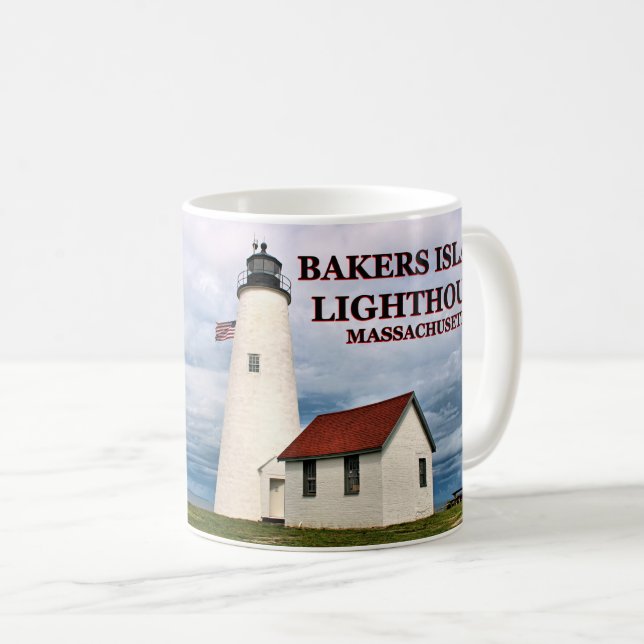 Café Farol da ilha de padeiros, caneca de Massachusetts (Frente Esquerda)