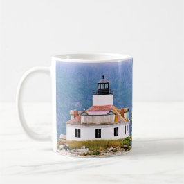 Café Farol da rocha do ovo, caneca de Maine do porto do