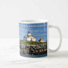 Café Farol da rocha do ovo, caneca de Maine do porto do