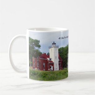 Café Farol de 40 milhas caneta 2 caneca