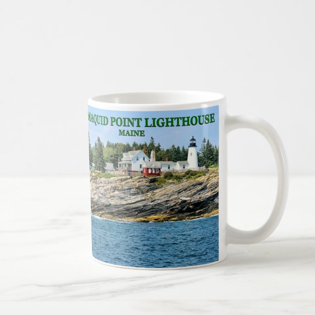Café Farol do ponto de Pemaquid, caneca de Maine (Direita)