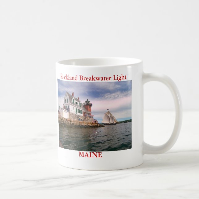 Café Farol do quebra-mar de Rockland, caneca de Maine (Direita)